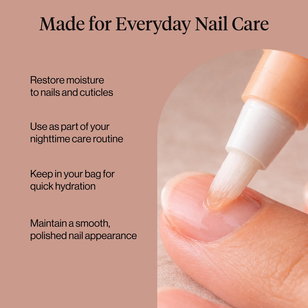 Kitsch pen tucked in a handbag illustrating on-the-go nail care convenience