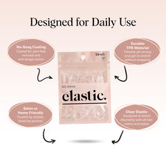 Kitsch elastic securing a braid, showing discreet, clean hold