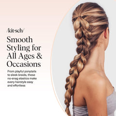 Kitsch brown elastics scattered to show uniform size and durable finish