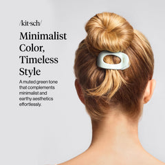Kitsch side profile of sage clip highlighting low-profile shape for comfortable wear