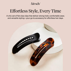 Kitsch clip in beach setting keeping hair tidy during wind and sun