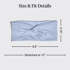 Kitsch headband side profile demonstrating stretch and gentle hold