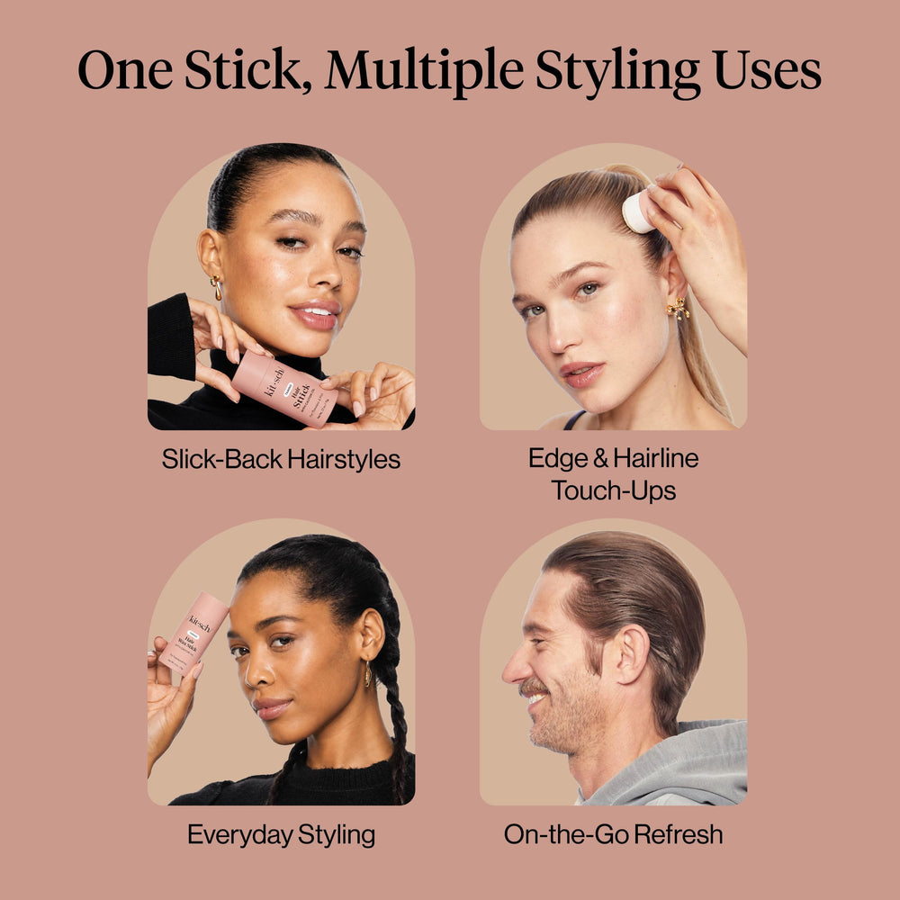 Kitsch being used in travel setting keeps hair neat on the go