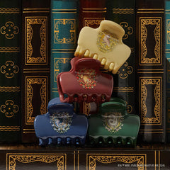 Kitsch Hufflepuff worn in an updo for reliable all-day styling