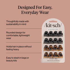 Kitsch clip securing bangs offering no-pull comfort benefit