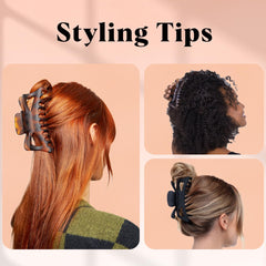 Kitsch in-hair high bun use demonstrating secure all-day hold for thick hair