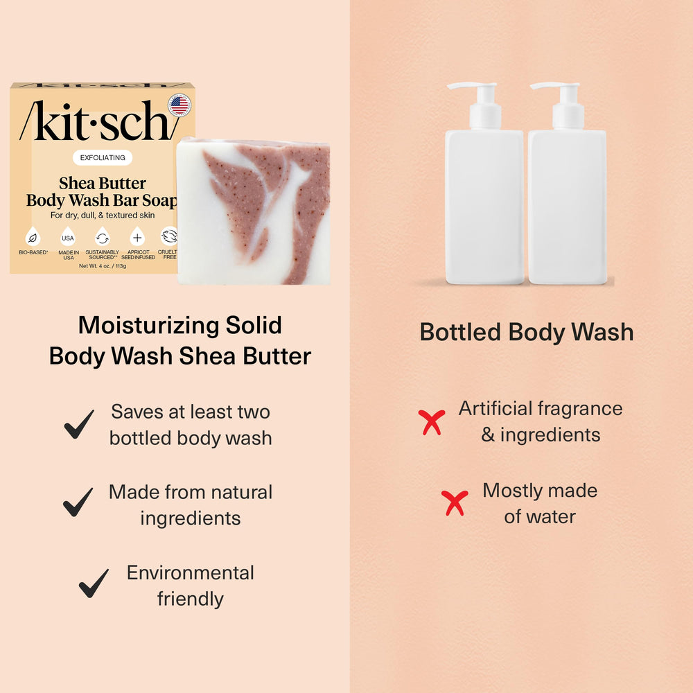 Hand holding Kitsch 4 oz bar showing size and convenient portability benefit