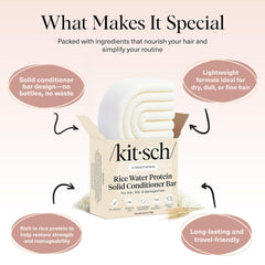 Kitsch in shower use showing smooth hair and improved manageability