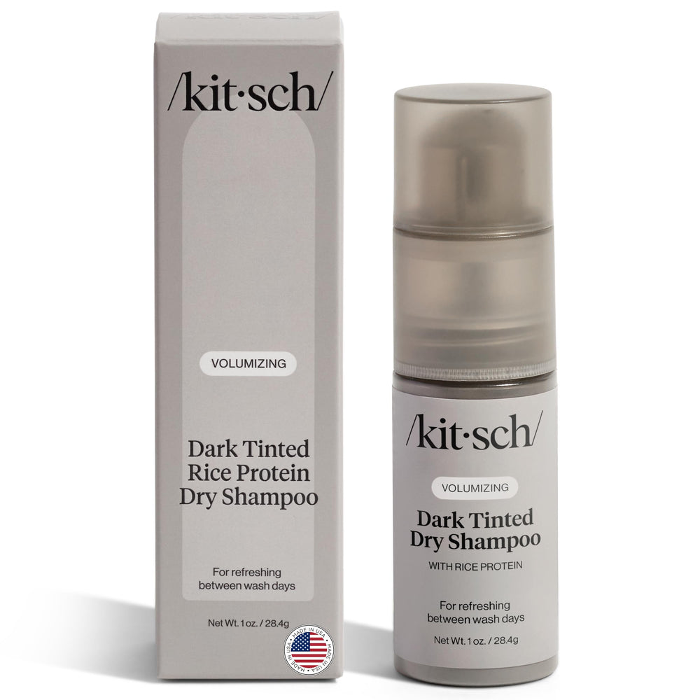 Kitsch ingredients layout showing rice protein and scalp-supporting benefits