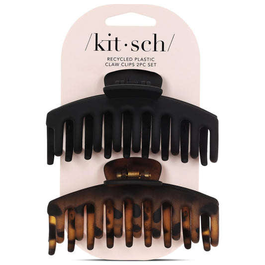 Kitsch front packaging showing two large recycled-plastic clips, clear benefits