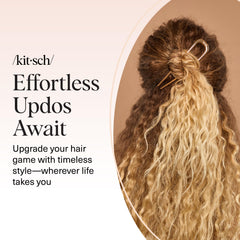 Kitsch lifestyle photo bridal updo using pin as refined hair jewelry