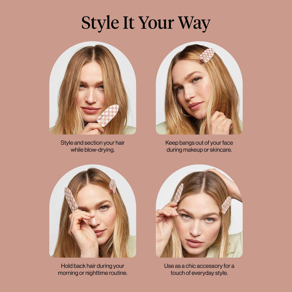 Kitsch clip keeping bangs away during makeup for clear-face convenience benefit