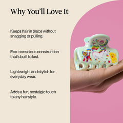 Kitsch side profile showing clip teeth and spring for secure, gentle hair hold