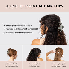 Kitsch medium open-shape clip detail highlighting smooth edges for gentle hold