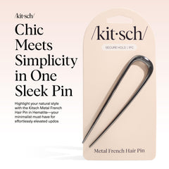 Kitsch metal close-up showing smooth, snag-free finish for gentle hair glide
