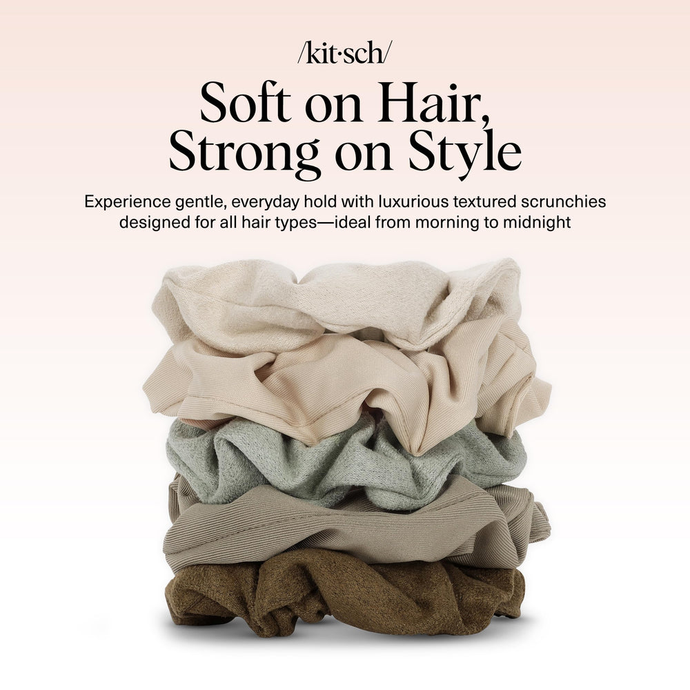 Kitsch scrunchies in a small pouch illustrating travel convenience and protection