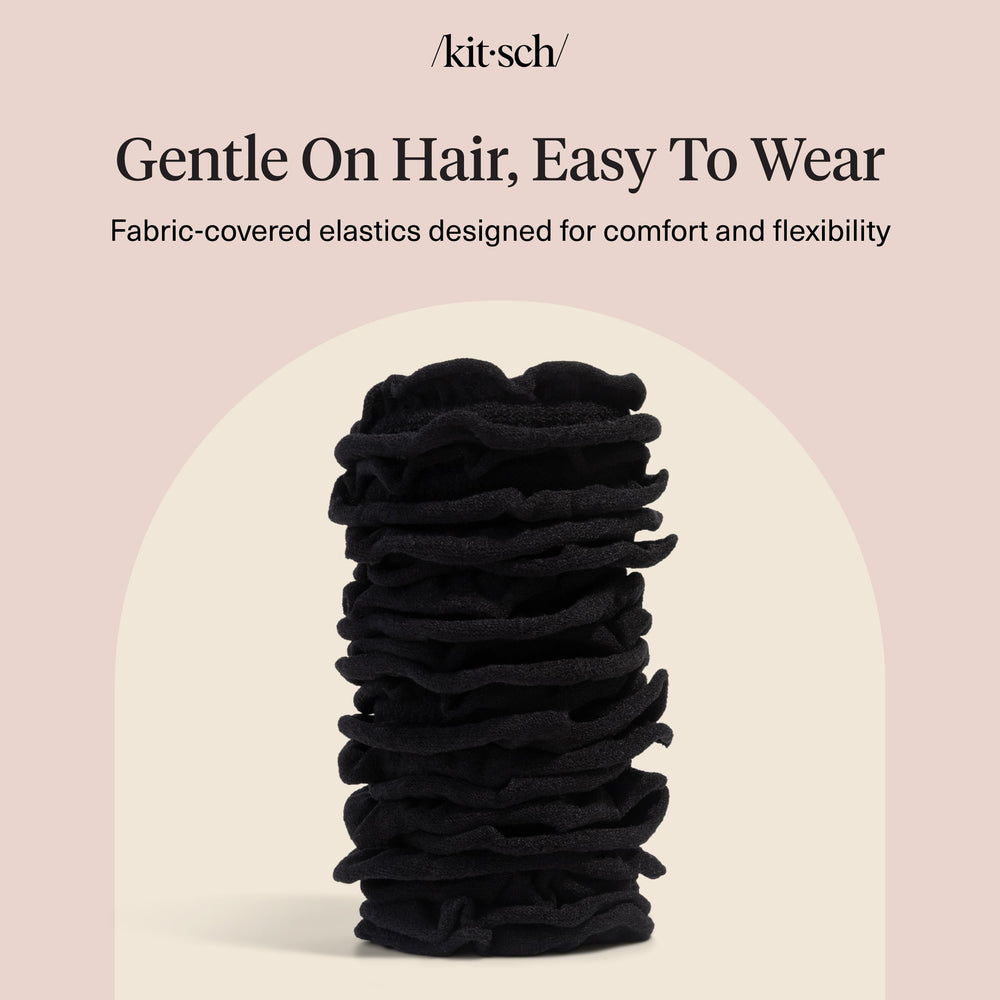 Kitsch hair tie in a workout setting holding hair during movement, stability benefit