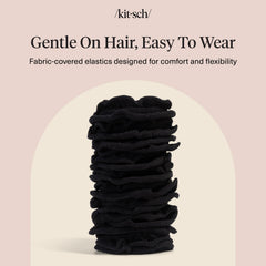 Kitsch hair tie in a workout setting holding hair during movement, stability benefit