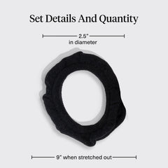 Kitsch hair tie worn on wrist as accessory, flattering style and comfort benefit
