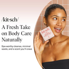 Kitsch ridged texture close-up providing a non-slip grip for safer shower use