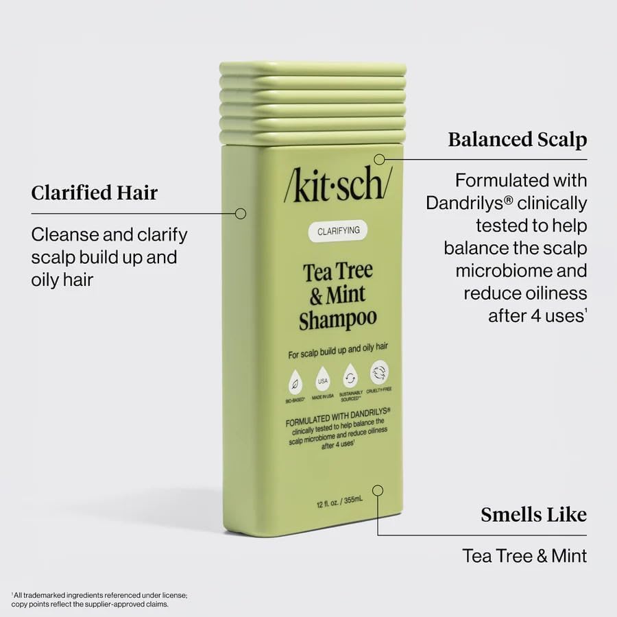 Kitsch being applied to scalp in shower providing invigorating cleanse and refresh