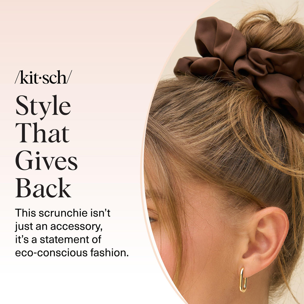 Kitsch scrunchie paired with casual outfit showing polished everyday style