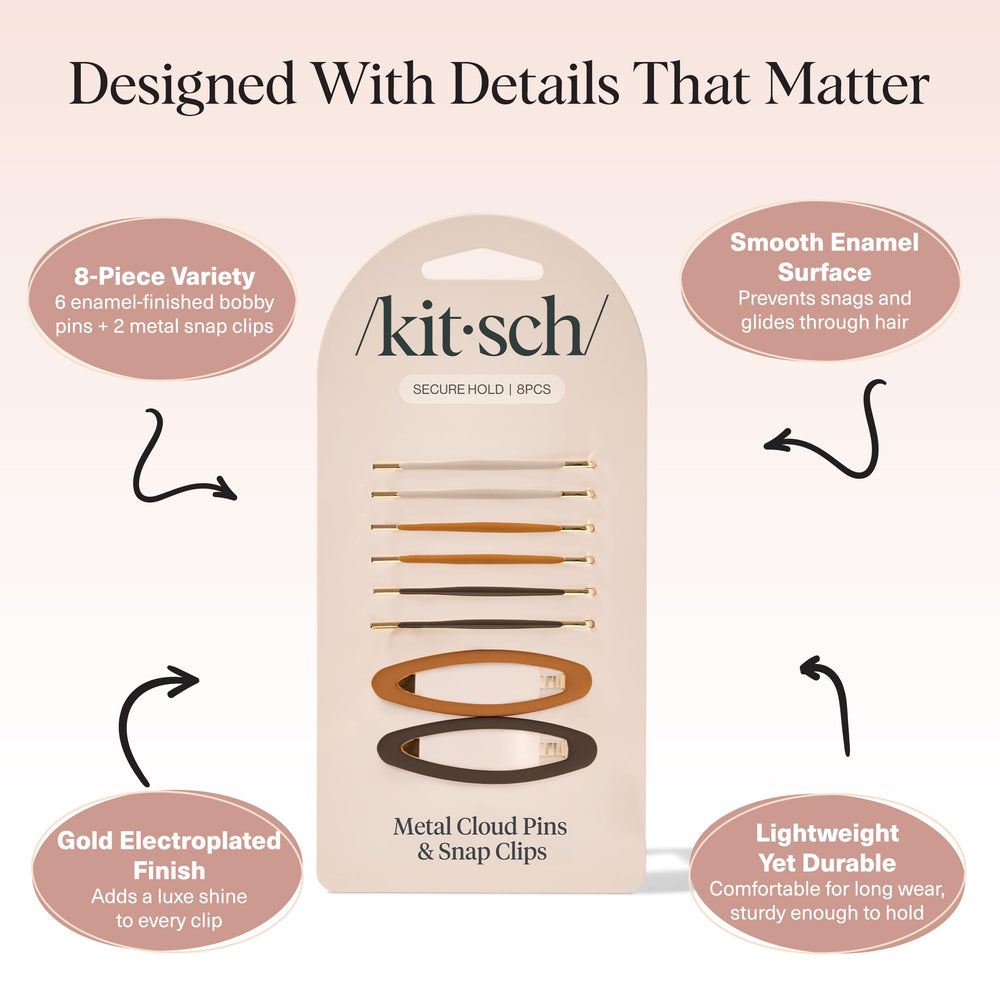 Kitsch metal finish texture showing anti-rust coating and lasting shine