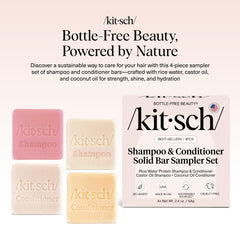 Kitsch rice water shampoo bar close-up highlighting strengthening proteins