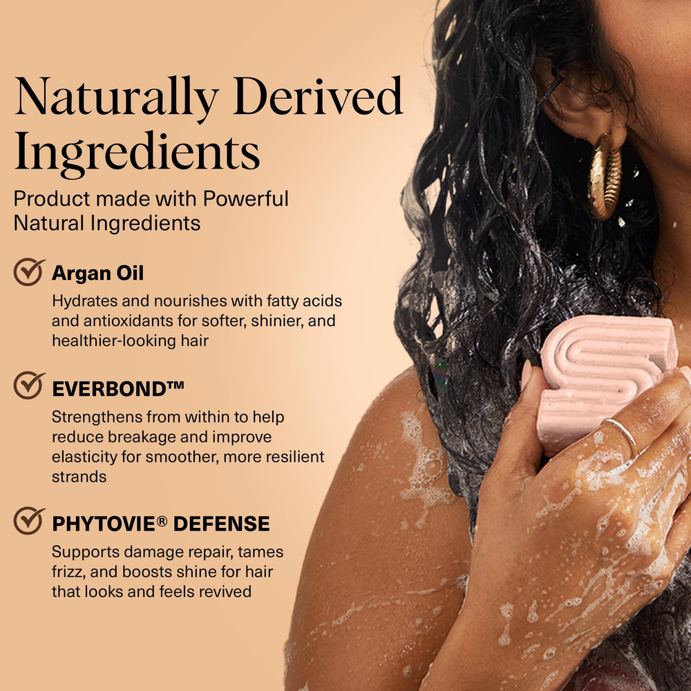 kitsch shampoo bar lathering in hand demonstrating efficient cleansing benefits