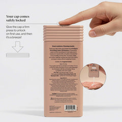 Kitsch lather in hand demonstrating gentle, easy-to-rinse foam