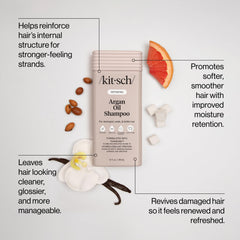 Kitsch pump and clear label highlighting clean ingredients and ease of use
