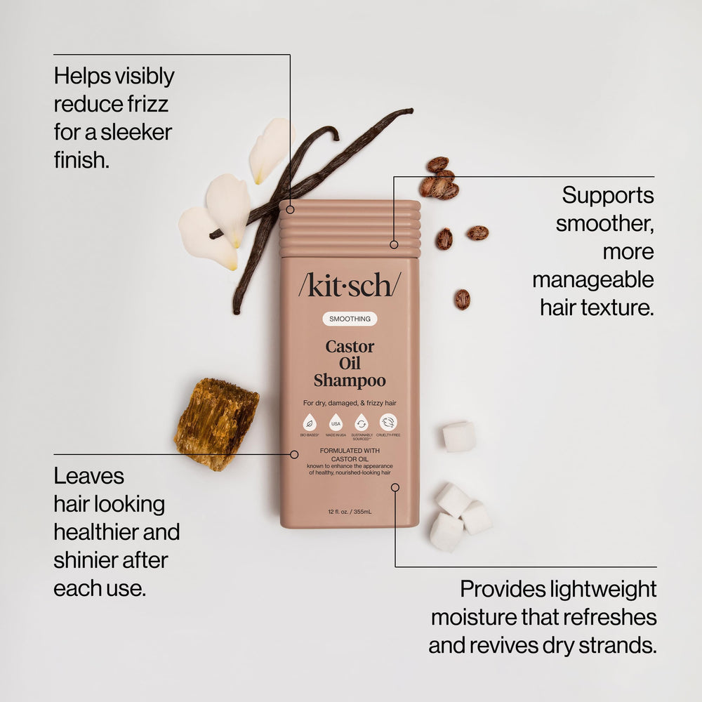 Kitsch detailed label close-up highlighting ingredients and benefits