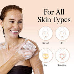 Scoop of shea butter beside Kitsch bar highlighting nourishing moisturizing benefit