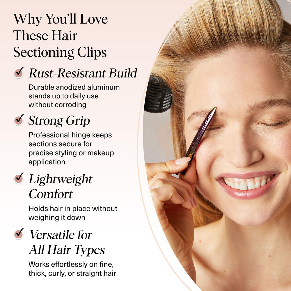 Kitsch clip teeth profile gripping hair without slipping or snagging
