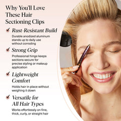 Kitsch clip teeth profile gripping hair without slipping or snagging