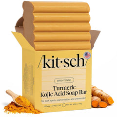 Kitsch bar front packaging shows branding and benefits for brightening