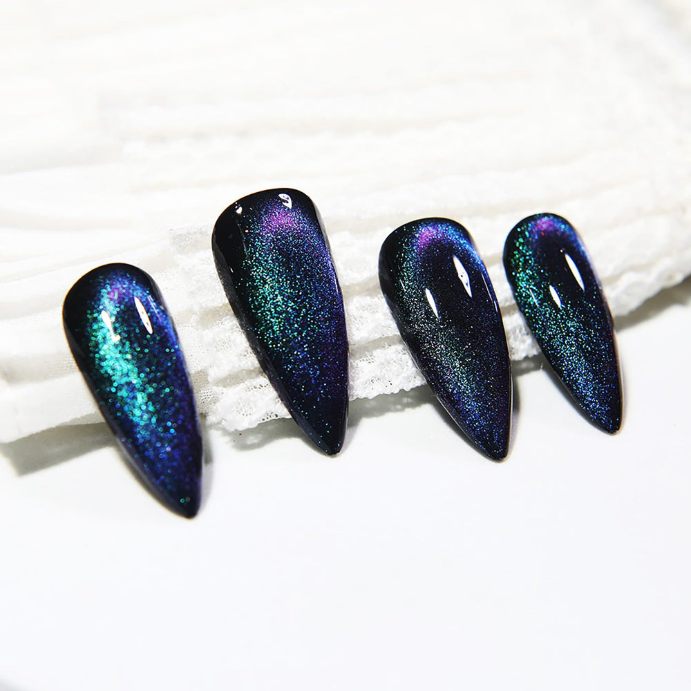 KKUUOO close-up velvet texture with glitter highlighting rich depth