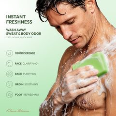 KlearBloom rich foam from foaming net demonstrating deep cleanse