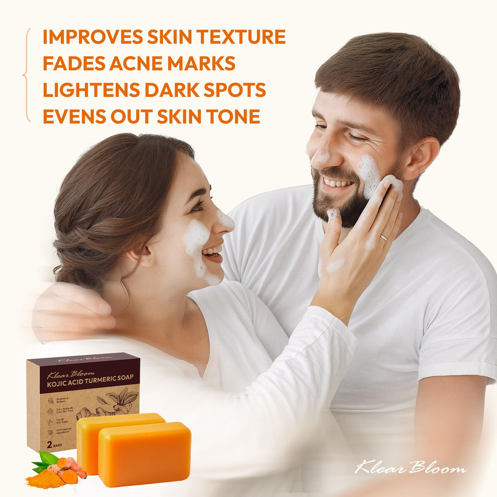 KlearBloom soap lather in hand demonstrating gentle cleansing and moisturization