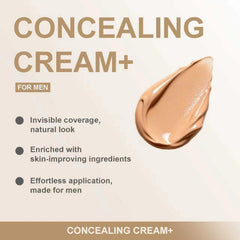 Klyr application on jawline illustrating discreet coverage and natural finish