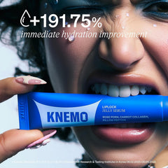 KNEMO before and after lips showing improved hydration and smoothness