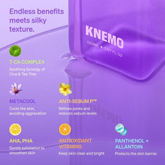 KNEMO graphic showing cooling METACOOL effect lowering skin temperature