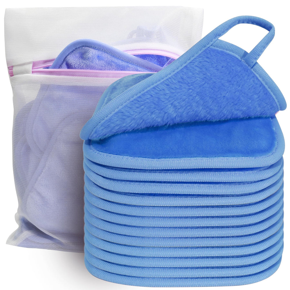 KODAMO front view of a plush makeup remover cloth showing soft pile and edges, gentle cleansing