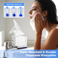KODAMO towel removing makeup from face showing effective, gentle cleansing