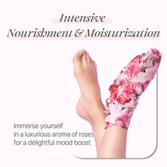 Koelf open foot mask socks filled with nourishing essence for deep hydration