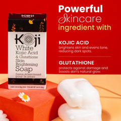 Koji White bar held in hand to show travel-friendly size
