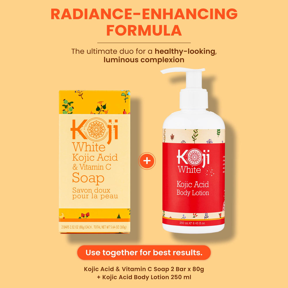 Koji White applied in shower showing effective face and body use