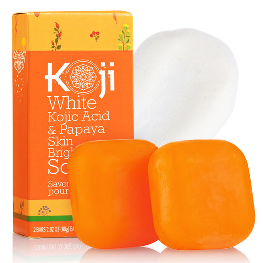 Koji White front packaging showing two bars and benefits