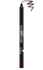 Kokie eyeliner pencil front packaging showing chocolate shade and compact size, great for travel