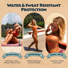 Kokua Sun Care tube in hand for size and portability benefit during travel